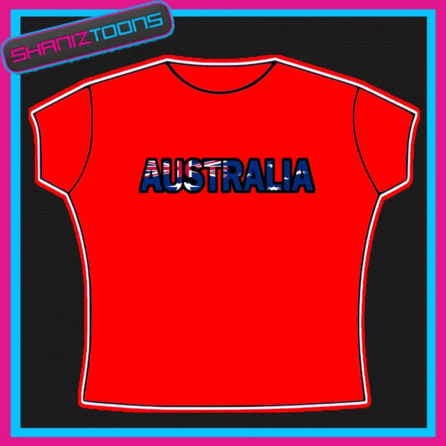 Australia Australian Flag Emblem Tshirt Childs Ladies Adults Sizes 2