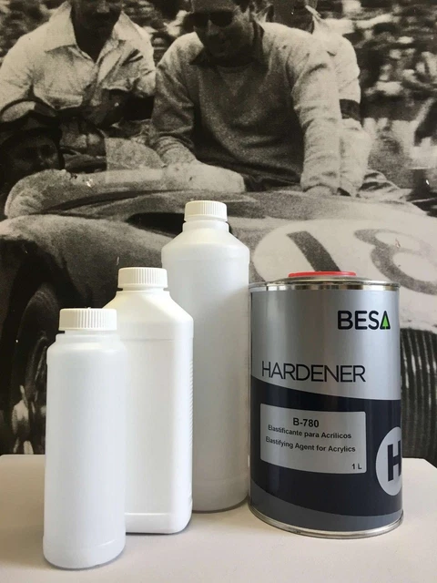 Kit De Vernis Carrosserie BesaGlass UHS : 250 Ml Vernis + 125 Ml Durcisseur + Diluant