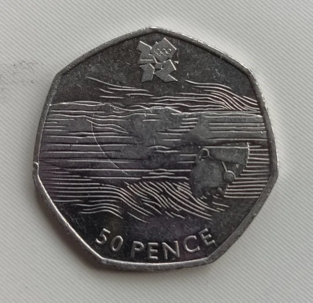 2011 Olympic Swimming 50p Coin