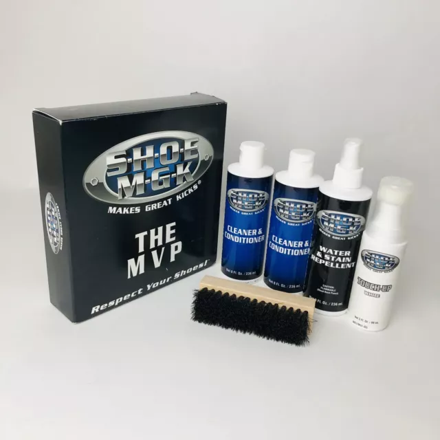 Shoe MGK Magic MVP Complete Shoe Care Kit Cleaner Brush Stain Repellent NIB