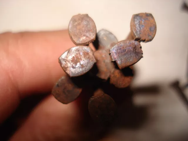 Lot of 200 Old Square NAILS Rustic Vintage 1 1/2” Iron Cut Flat Head 3
