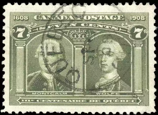 Canada Used VF 7c Scott #100 1908 Quebec Tercentenary Issue Stamp