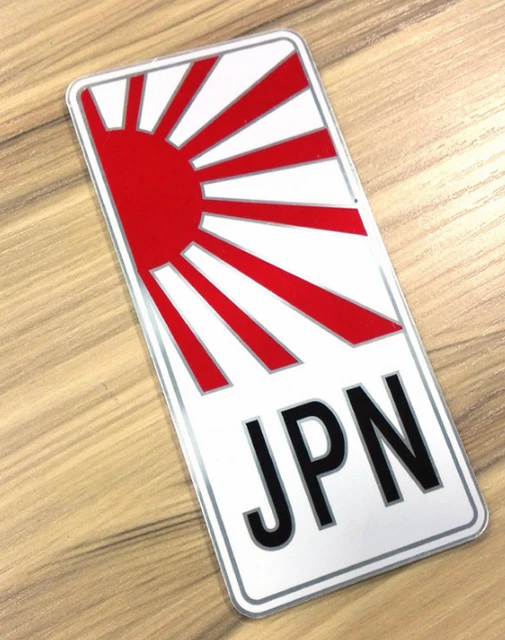 METAL JDM LOGO Japan Japanese Flag Car Trunk Fender Emblems Badge Decal