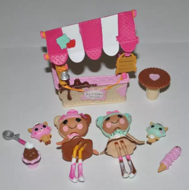 LaLaloopsy Minis Dolls Ice Cream Mini Scoops and Neapolitan Waffle Cone *CUTE*