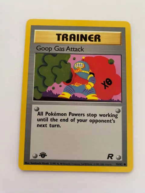 Goop Gas Attack 78/82 Pokemon Team Rocket 1st Edition Common NM/MINT 2000 box-S3