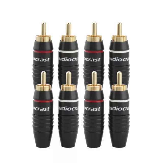 10x High Quality Male RCA Plug Gold Plated Audio Video Adapter Connector