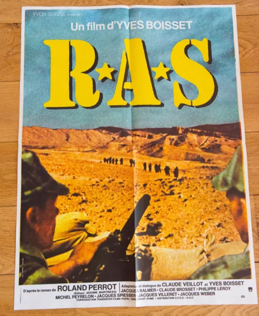 R.A.S. Affiche cinéma 60x80 YVES BOISSET, ANNICK BERGER, JACQUES SPIESSER, WEBER