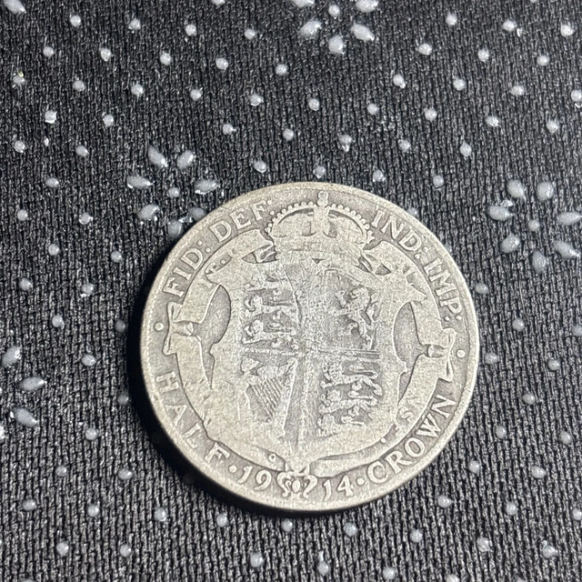 GREAT BRITAIN GEORGE V Silver 1914 Half 1/2 Crown Coin #190 £37.10 ...