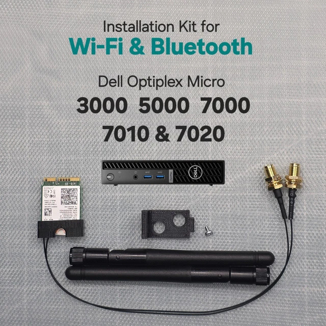 Built-in WiFi Antenna Cable Kit For Dell Optiplex 3000/5000/7000 MFF Series