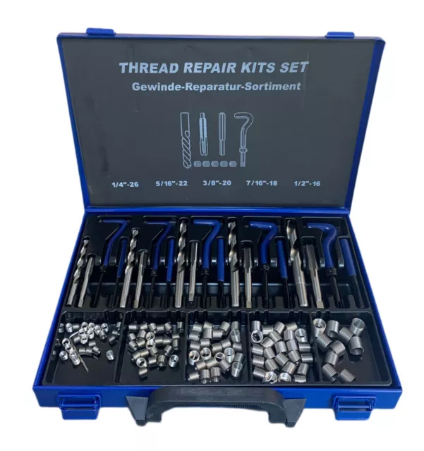 Bsf Helicoil Thread Repair Kit 1/4" - 1/2" Inserts, Taps & Drills From Rdgtools