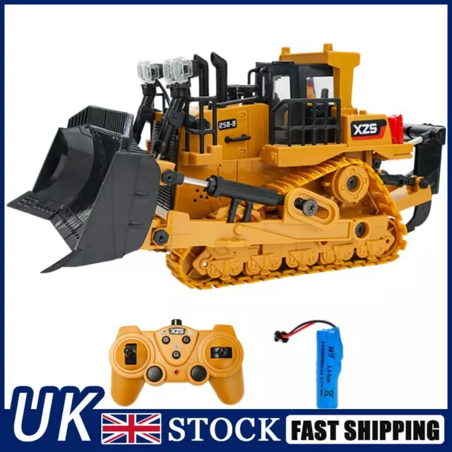 Remote Control Engineering Car 1/24 9CH RC Excavator Bulldozer Toys with Battery