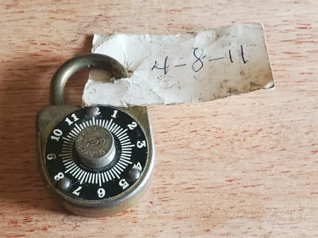 Vintage SLAYMAKER USA Combination Lock Padlock with 4-8-11 Combo Tested Works