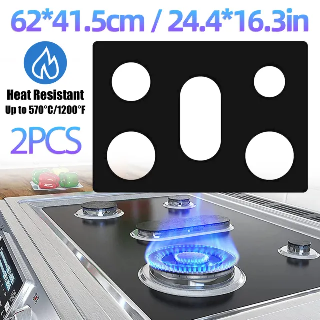 1/2pc Silicone Stove Covers Kitchen Stovetop Protector Clean Mat