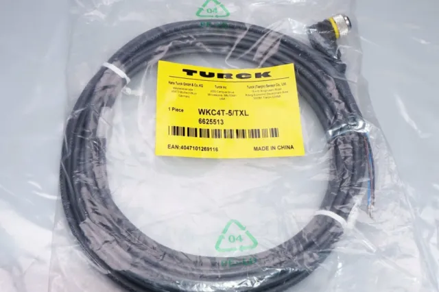TURCK Wkc4t-5 / Txl 6625513 Câble de Connexion 5m Emballage D'Origine Neuf