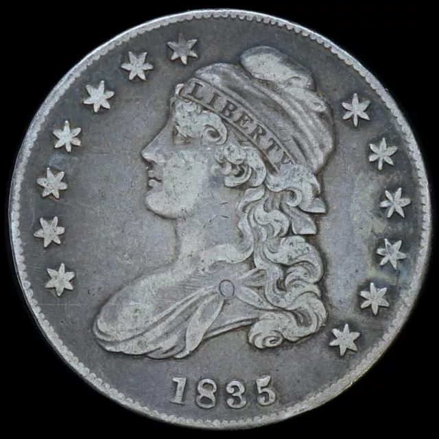 1835 Capped Bust Half Dollar ✪ Vf Very Fine ✪ 50C Silver Coin Choice ◢Trusted◣