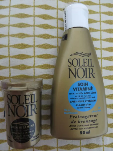 SOLEIL NOIR soin vitaminé  prolongateur bronzage  bronzage intense