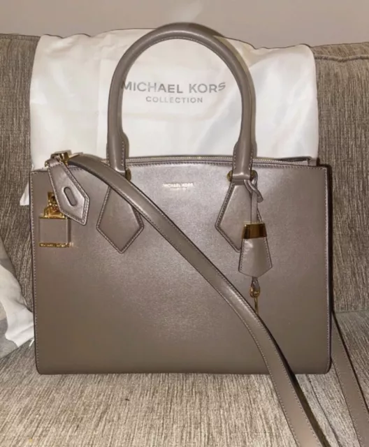 Borsa a mano grigia originale Michael Kors nuova di zecca con etichette