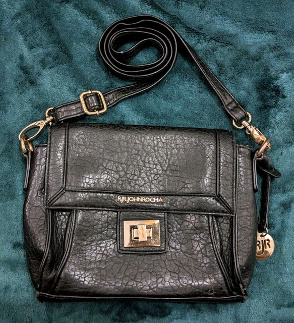 DEBENHAMS RJR JOHN Rocha Black Crossbody Leather look Bag 3.50 PicClick UK