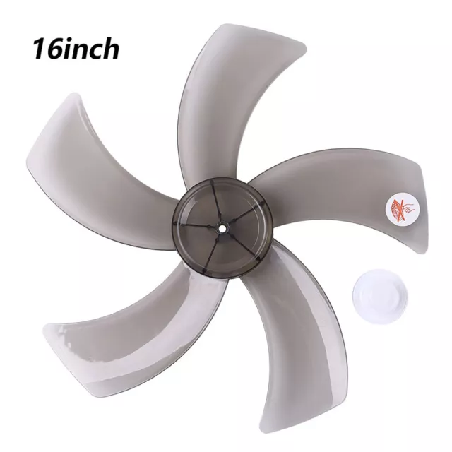 16 Inch Household Plastic Fan Blade Five Leaves with Nut Cover for Pedestal  SN❤