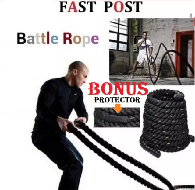 9M 15M Heavy Home Gym Battle Rope Battling Strength Training Exercise Fitness