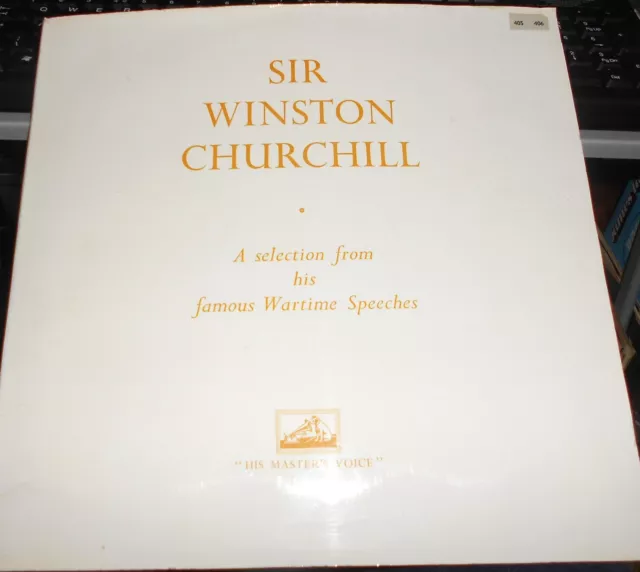 Sir Winston Churchill a selection from his famous wartime speeches - double LP