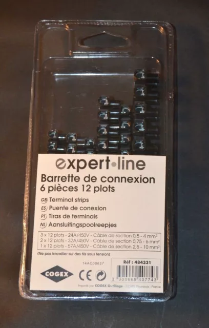 Barette De Connexion Domino 6 Pieces De 12 Plots Expert Line 484331 Cogex