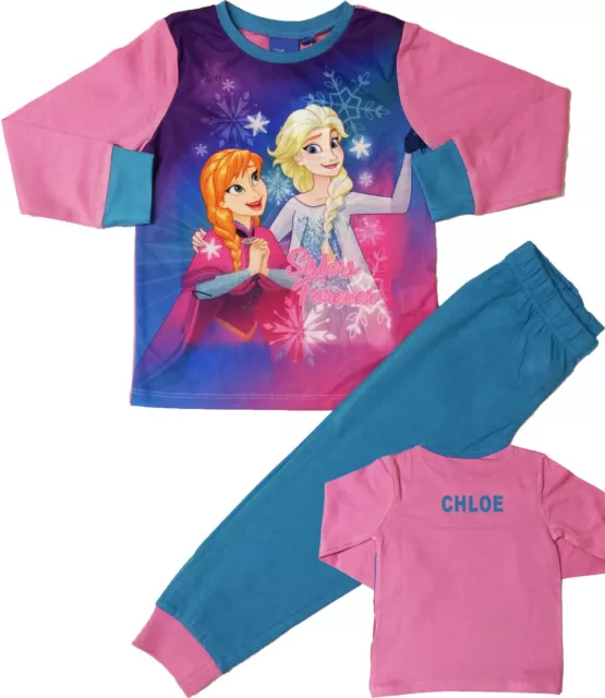 Frozen Girls Pyjamas Disney Anna and Elsa Pjs Sleepwear Ages 1.5 to 5 Years