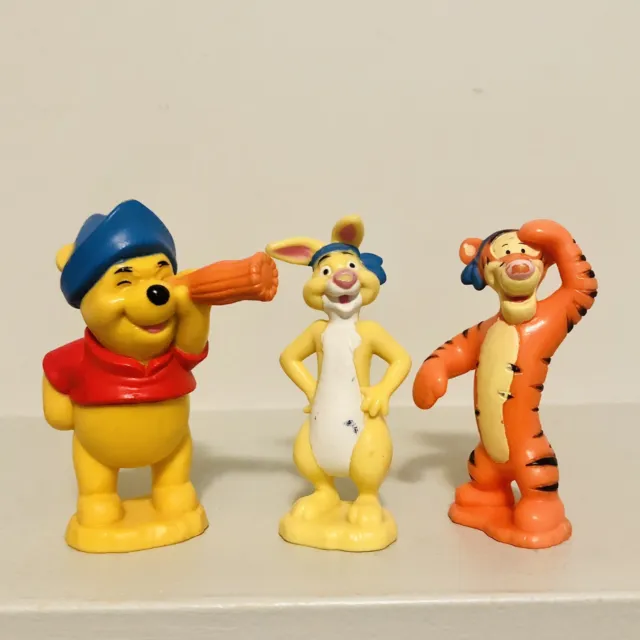 Disney Pooh & Friends Tigger Rabbit 3” Figures 3 Piece Play Set Cake Topper