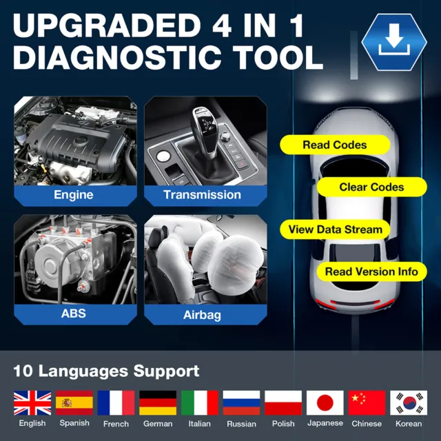 2024 Launch CRP129E KFZ OBD2 Diagnosegerät Profi Auto Scanner TPMS EPB SAS ABS 2