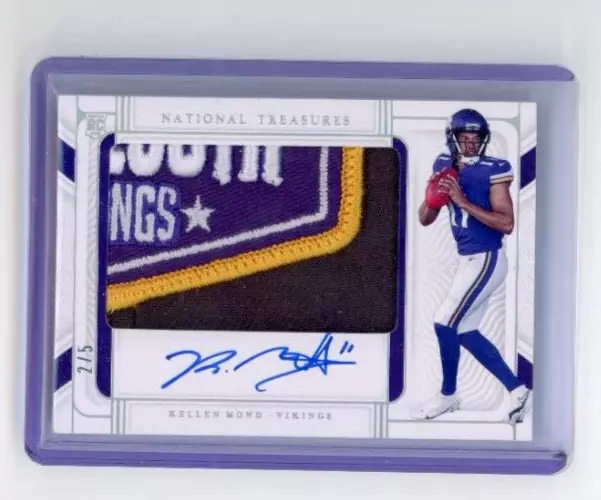 Kellen Mond 2021 National Treasures Silver Rookie Patch Auto /5