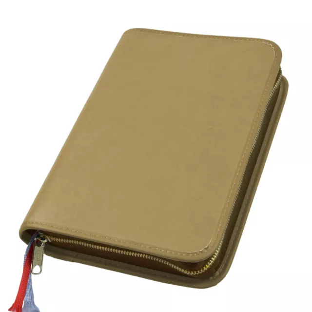 Gotteslobhülle Gotteslob Hülle Leder hellbraun braun beige Gebetbuch Buchhülle