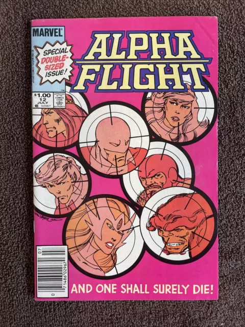 ALPHA FLIGHT #12 (Marvel, 1984) John Byrne ~ Death of Guardian ~ Newsstand