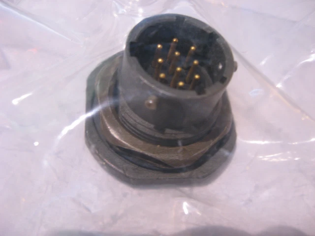 Qty 1 Bendix PT07C-12-10P Connector Circular Military 10 Pin Solder - NOS