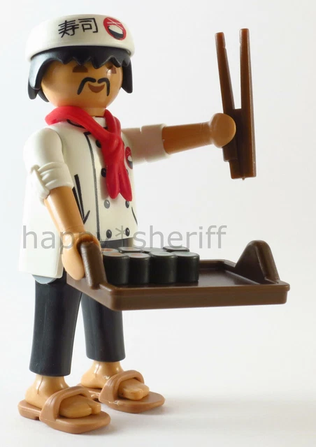 Playmobil Cuisinier Japonais Chef Sushi avec Plateau Baguettes Série...