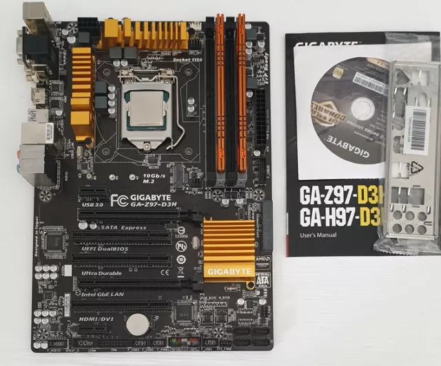 GIGABYTE Z97-D3H with i7-4790K & 16GB.