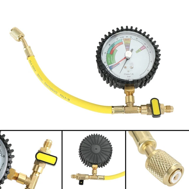 Testeur De Pression D'Azote Pour Climatiseurs Et Systèmes CVC - Compatible R134A, R22, R407C, R410A - Plage -1 à 60 Bar