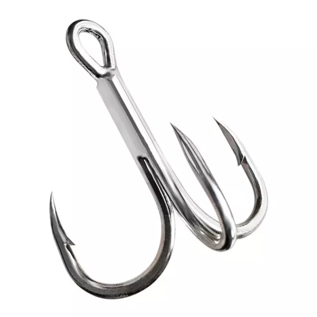 20pcs Treble Jig fishing Triple anchor hook Lure Barbed Hooks Fishhooks  Outdoor