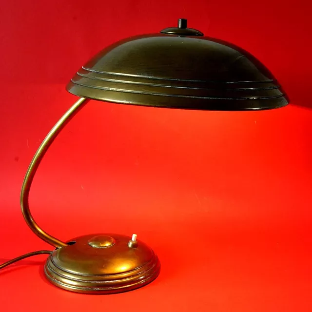 HELO Schreibtischlampe, Messing, 50er Jahre