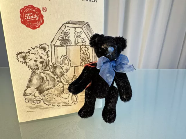 Hermann - Miniature Teddy Bear 10cm. Nichtraucherhaushalt. Top State With Boxed