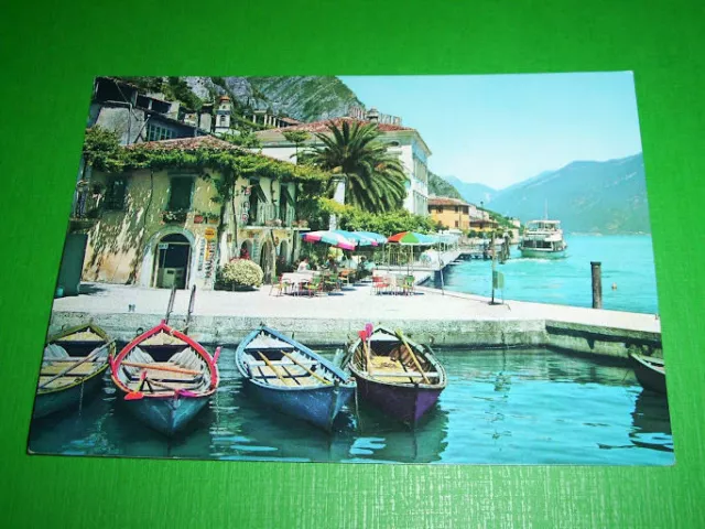 Cartolina Lago di Garda - Limone al porto 1968