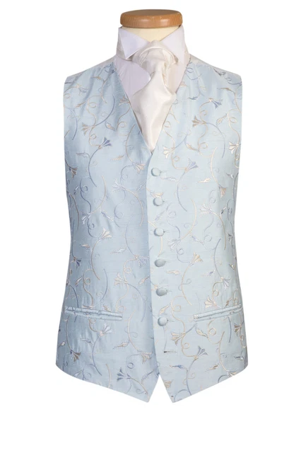Gilet In Polvere Bambino Blu Vortice Abito Da Ballo Abito Da Sposa Uomo E Pagina Ragazzi