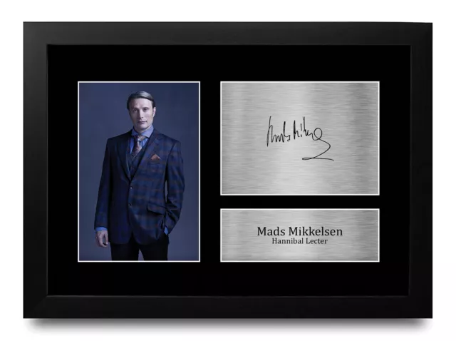 Mads Mikkelsen Hannibal Gift Idea Printed Signed Autograph Picture for TV Fans