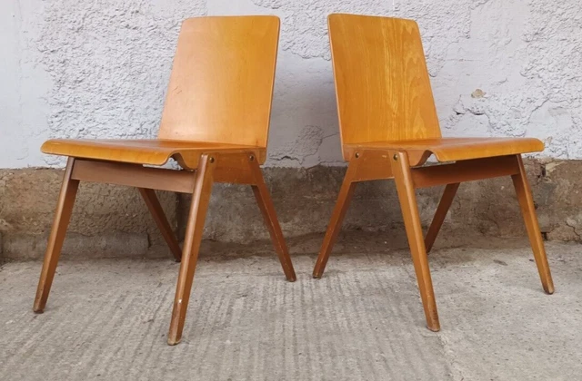 Designer Stacking Chair Plywood Dining Room Chair Chairs Vintage 60er 1/6