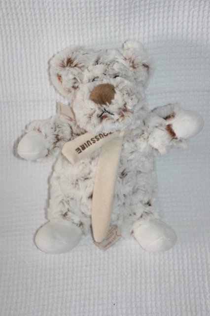 Rodadou Doudou Peluche Chien Blanc Marron Chine Echarpe La Toussuire Etat Neuf