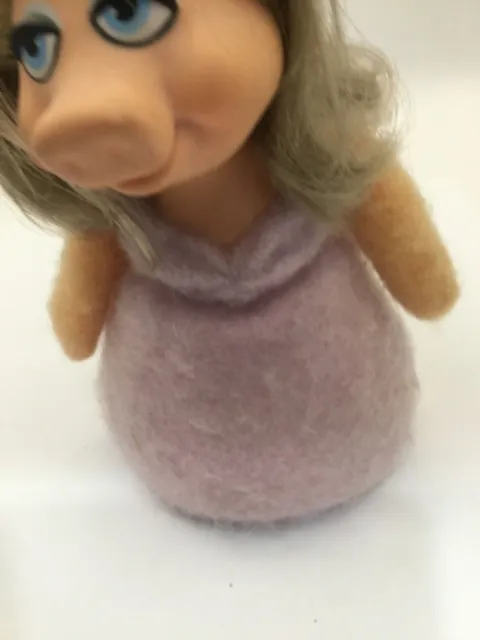 Vintage 70s 1979 Fisher Price Plush Beanie  6”Muppets Miss Piggy Bean Bag Doll