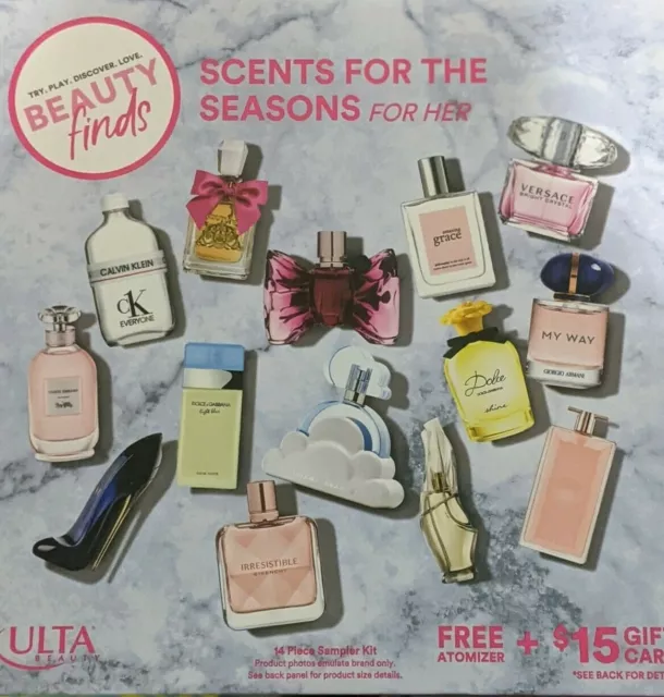 ULTA SCENTS FOR The Seasons For Her Perfume Sampler Kit 14 PIECE