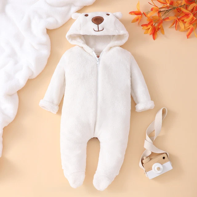 Hooded Romper Jumpsuit Bodysuit Clothes Outfits Newborn Baby Boy Girl Kids Bear