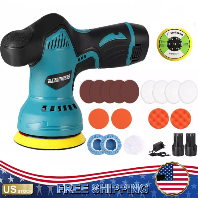 Dual Action Car Polisher Cordless Buffer Sander Polishing Machine 4.7" Polishing