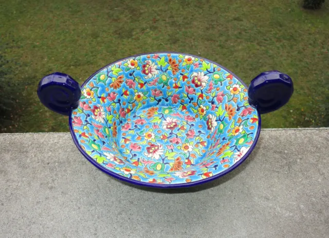 SUPERBE COUPE OU centre de table de Andre Hunebelle en verre opalescent