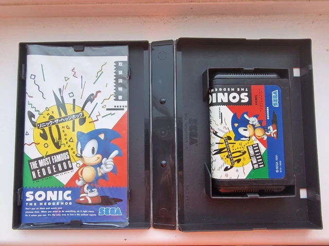 SONIC THE HEDGEHOG Mega Drive Japan Asian Cart Complete Boxed With ...